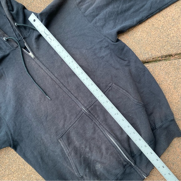 Skull Hoodie Y2K VTG L Measurement Black Pullover - Picture 4 of 4